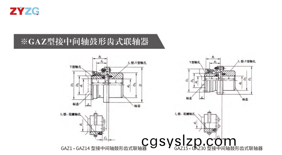 GAZ  型接中間軸鼓形齒式聯(lián)軸器