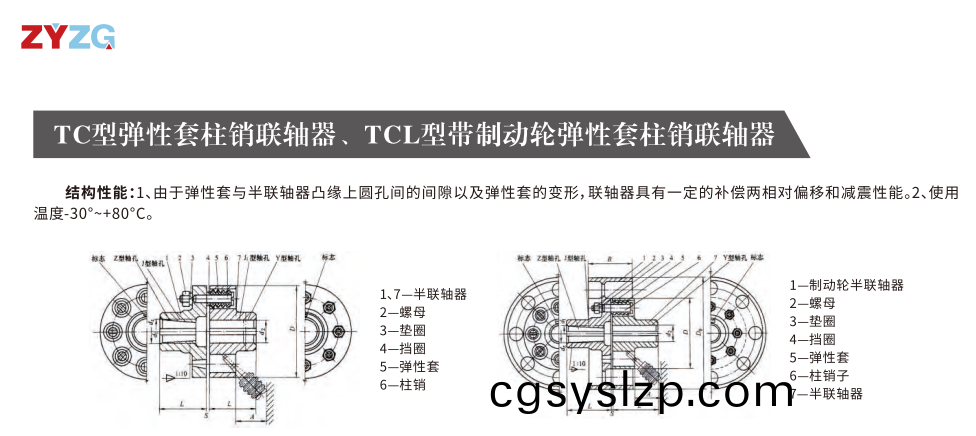TCL型帶制動輪彈性套柱銷聯(lián)軸器